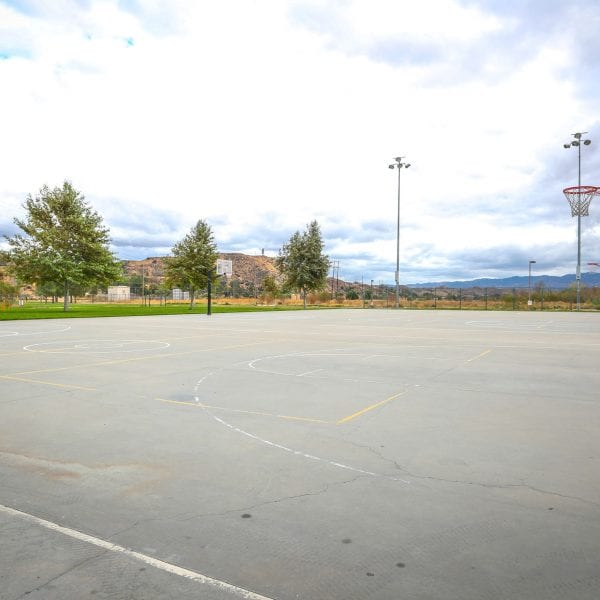 Outdoor basketball courts