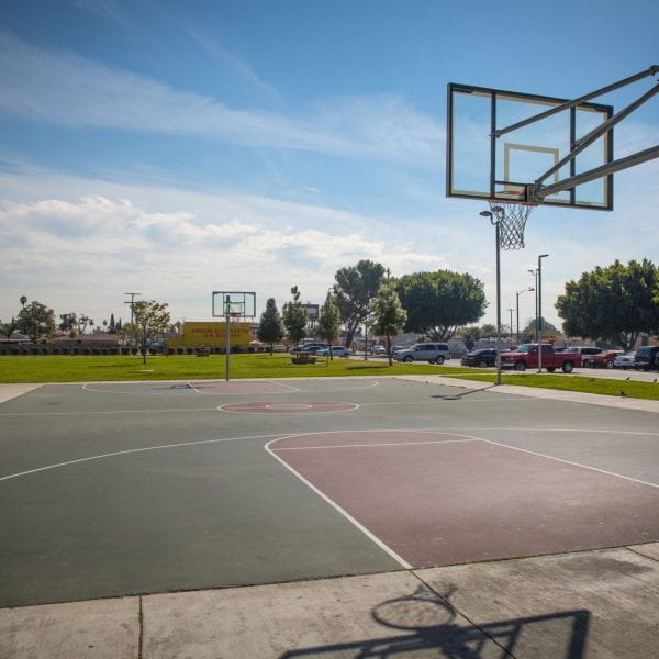 Outdoor basketball court