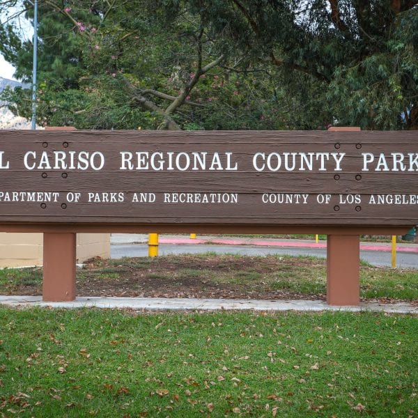 El Cariso Regional County Park sign