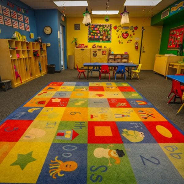 Colorful childrens classroom
