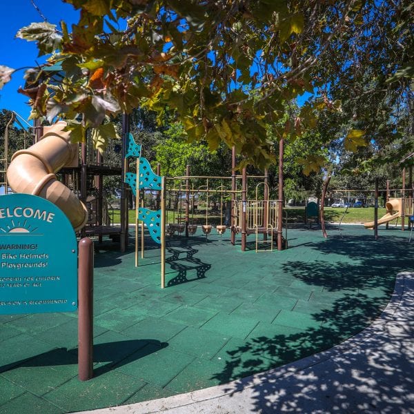 Welcome sign at the playground