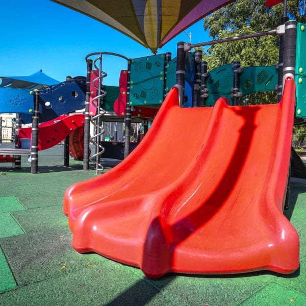 Red double-slide