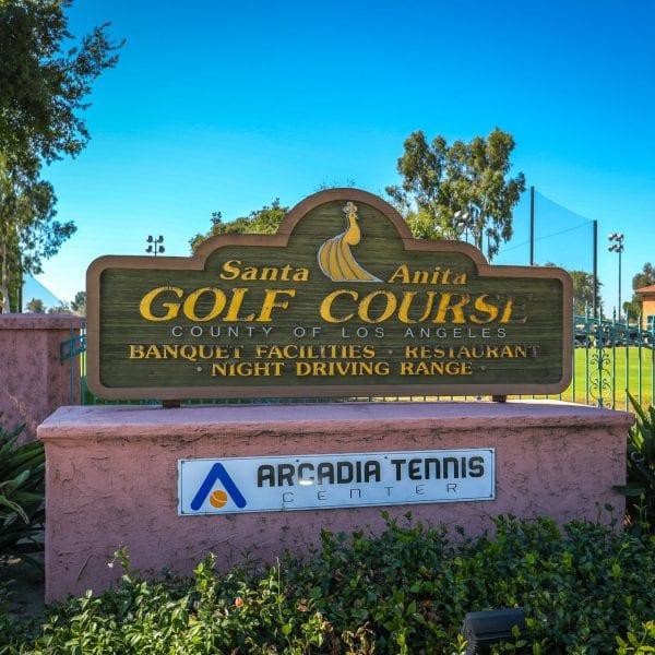 Santa Anita Golf Course sign