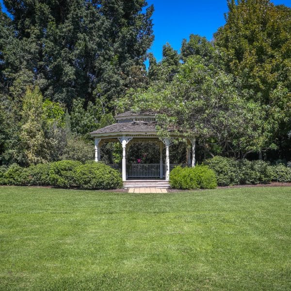 Gazebo surrounded by trees