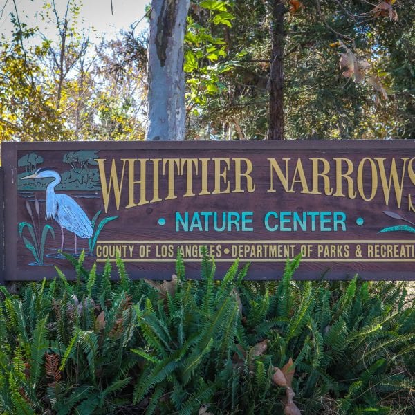 Whittier Narrows Nature Center main sign