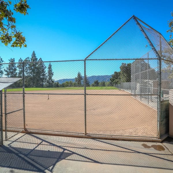 Baseball net and field