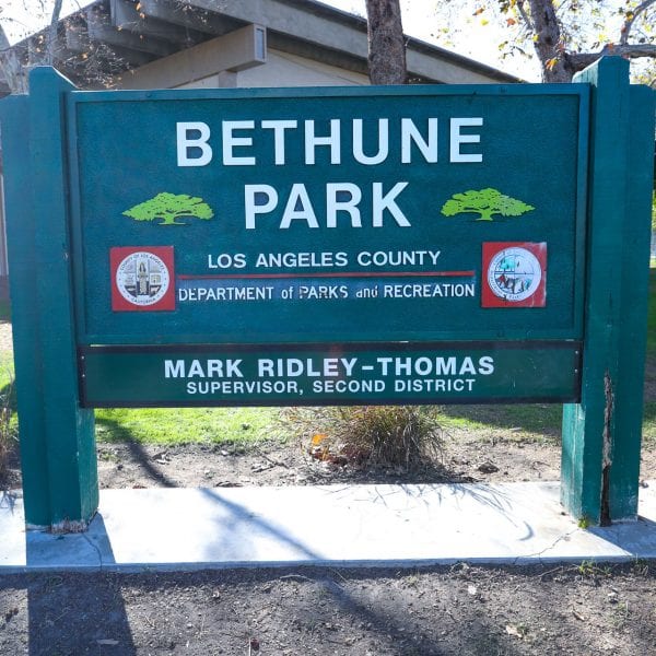 Bethune Park sign