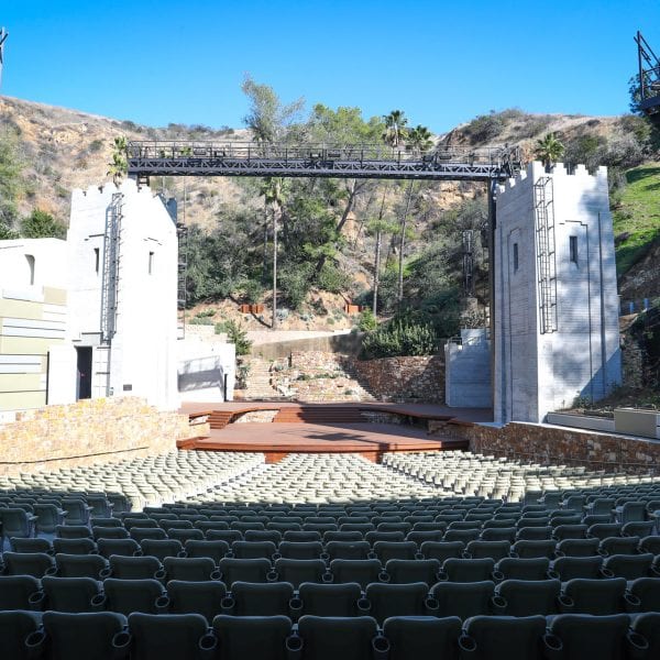 Amphitheater with shaded seats