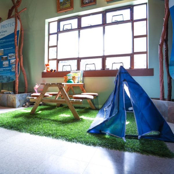 Kids play area in the nature center