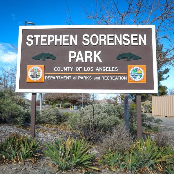 Stephen Sorensen Park sign