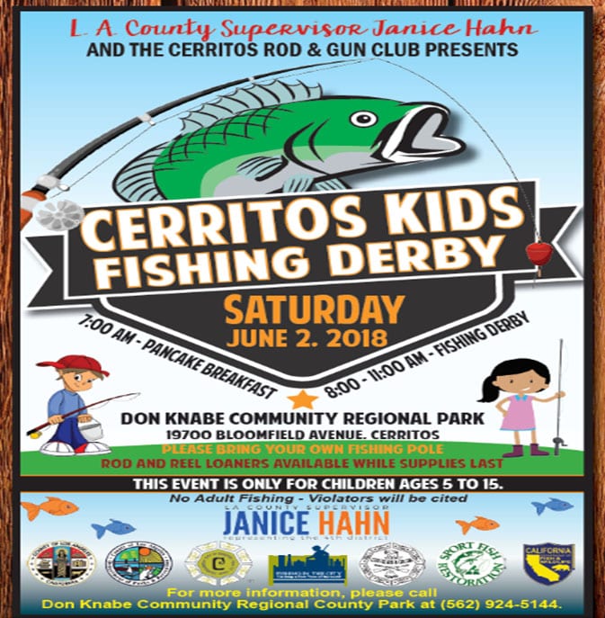 ANNUAL CERRITOS KIDS FISHING DERBY TAKING PLACE AT DON KNABE COMMUNITY