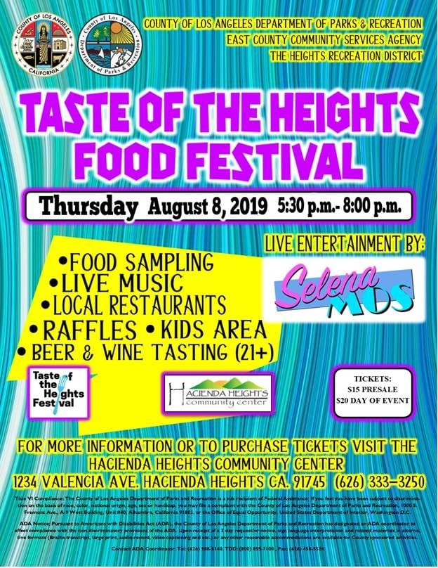 Taste of the Heights Food Festival Parks & Recreation