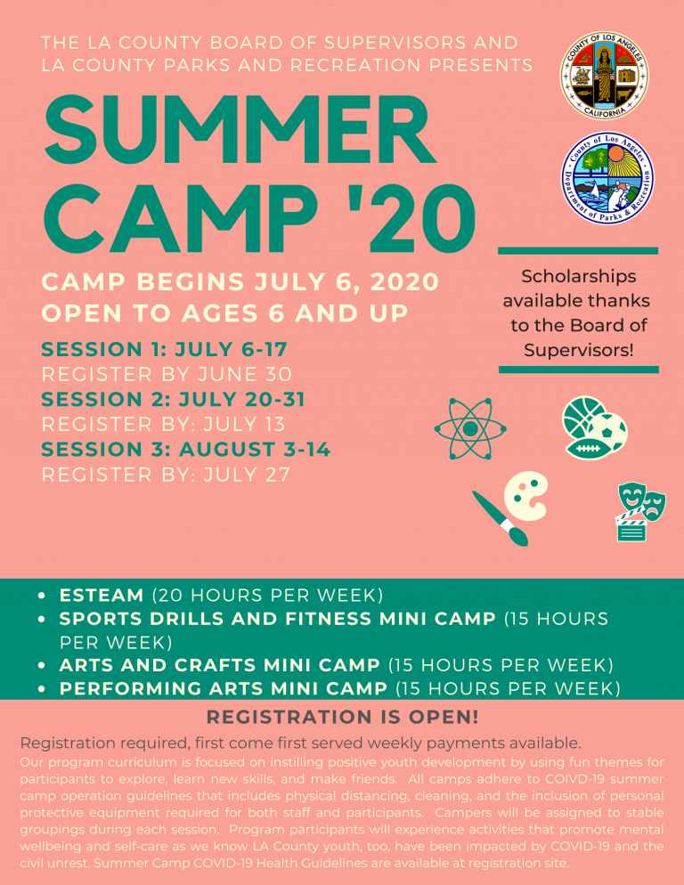 Summer Camp 2020 – Parks & Recreation