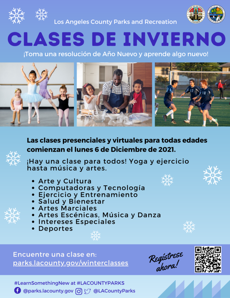 Winter Classes 20212022 Parks & Recreation