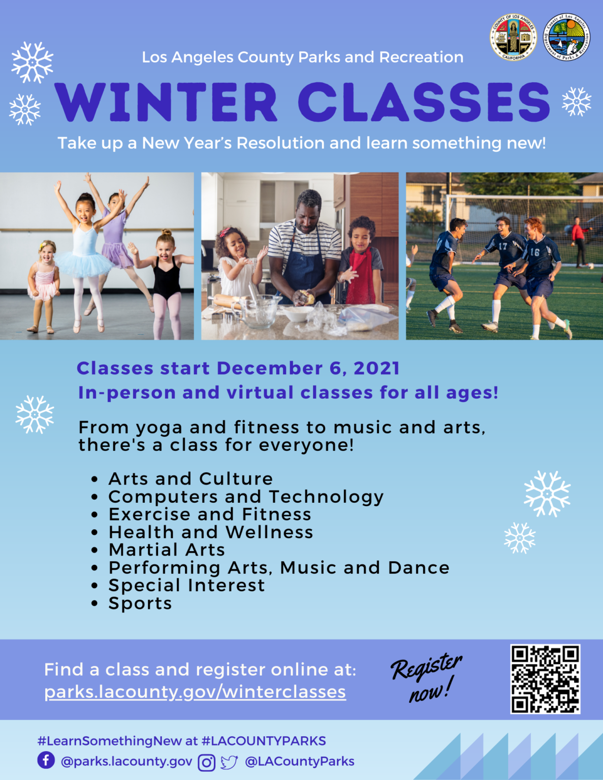 Winter Classes 20212022 Parks & Recreation